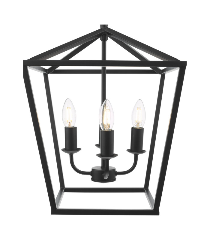 Fionn 4 Light Ceiling Pendant Matt Black-9
