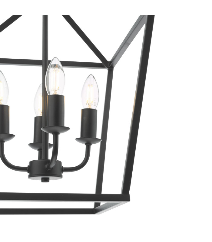 Fionn 4 Light Ceiling Pendant Matt Black-10