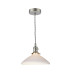 Hadano Ceiling Pendant Antique Chrome & Ceramic Shallow Shade-1