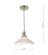 Hadano Ceiling Pendant Antique Chrome & Ceramic Shallow Shade-2