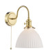 Hadano Wall Light Natural Brass & Ceramic Domed Shade-1