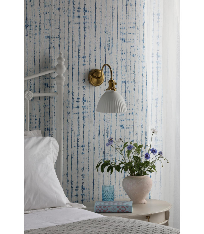 Hadano Wall Light Natural Brass & Ceramic Domed Shade-3