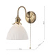 Hadano Wall Light Natural Brass & Ceramic Domed Shade-4