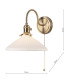 Hadano Wall Light Natural Brass & Ceramic Shallow Shade-4