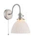 Hadano Wall Light Antique Chrome & Ceramic Domed Shade-1