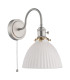 Hadano Wall Light Antique Chrome & Ceramic Domed Shade-3