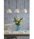 Hadano 3 Light Bar Ceiling Pendant Natural Brass & Ceramic Domed Shade-2