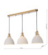 Hadano 3 Light Bar Ceiling Pendant Natural Brass & Ceramic Domed Shade-4