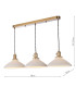 Hadano 3 Light Bar Ceiling Pendant Natural Brass & Ceramic Shallow Shade-4