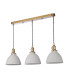 Hadano 3 Light Bar Ceiling Pendant Natural Brass & Ceramic Domed Shade-5