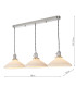 Hadano 3 Light Bar Ceiling Pendant Antique Chrome & Ceramic Shallow Shade-2