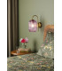 Idra Wall Light Aged Bronze and Pink Ribbed Glass-2