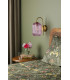 Idra Wall Light Aged Bronze and Pink Ribbed Glass-3