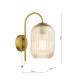 Idra Wall Light Aged Bronze and Champagne Ribbed Glass-4