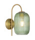 Idra Wall Light Aged Bronze and Green Ribbed Glass-1