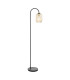 Idra Floor Lamp Matt Black and Champagne Ribbed Glass-3