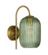 Idra Wall Light Aged Bronze and Green Ribbed Glass-5