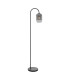Idra Floor Lamp Matt Black and Smoked Ribbed Glass-1