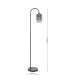 Idra Floor Lamp Matt Black and Smoked Ribbed Glass-2