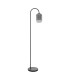 Idra Floor Lamp Matt Black and Smoked Ribbed Glass-3