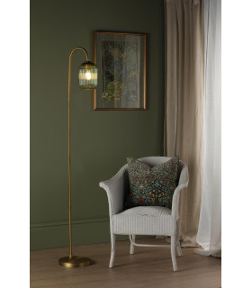 Idra Floor Lamp Aged Bronze and Green Ribbed Glass-2