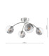 Izzy 4 Light Semi Flush Ceiling Polished Chrome With Smoked/Clear Ribbed Glass-2
