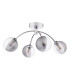 Izzy 4 Light Semi Flush Ceiling Polished Chrome With Smoked/Clear Ribbed Glass-3