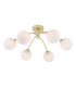 Izzy 6 Light Semi-Flush Matt Gold With White Confetti Glass-1