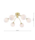 Izzy 6 Light Semi-Flush Matt Gold With White Confetti Glass-4