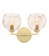 Izzy Wall Light Matt Gold With Organic Amber Glass-1