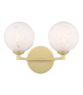 Izzy Wall Light Matt Gold With White Confetti Glass-1