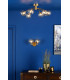 Izzy Wall Light Matt Gold With Organic Amber Glass-2