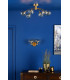 Izzy Wall Light Matt Gold With Organic Amber Glass-3