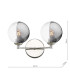 Izzy Wall Light Polished Chrome With Smoked/Clear Ribbed Glass-2