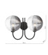 Jared Wall Light Matt Black With Smoked/Clear Ribbed Glass-2