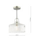 Lenka Ceiling Pendant Satin Nickel and Ribbed Glass-4