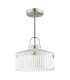 Lenka Ceiling Pendant Satin Nickel and Ribbed Glass-5