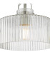 Lenka Semi-Flush Satin Nickel and Ribbed Glass-6