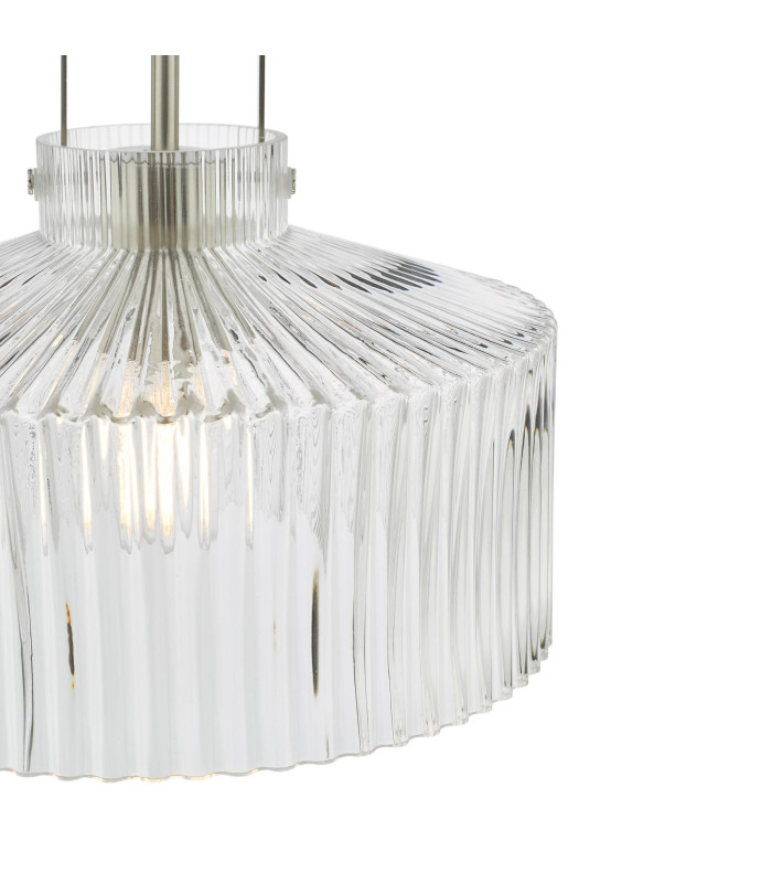 Lenka Ceiling Pendant Satin Nickel and Ribbed Glass-8