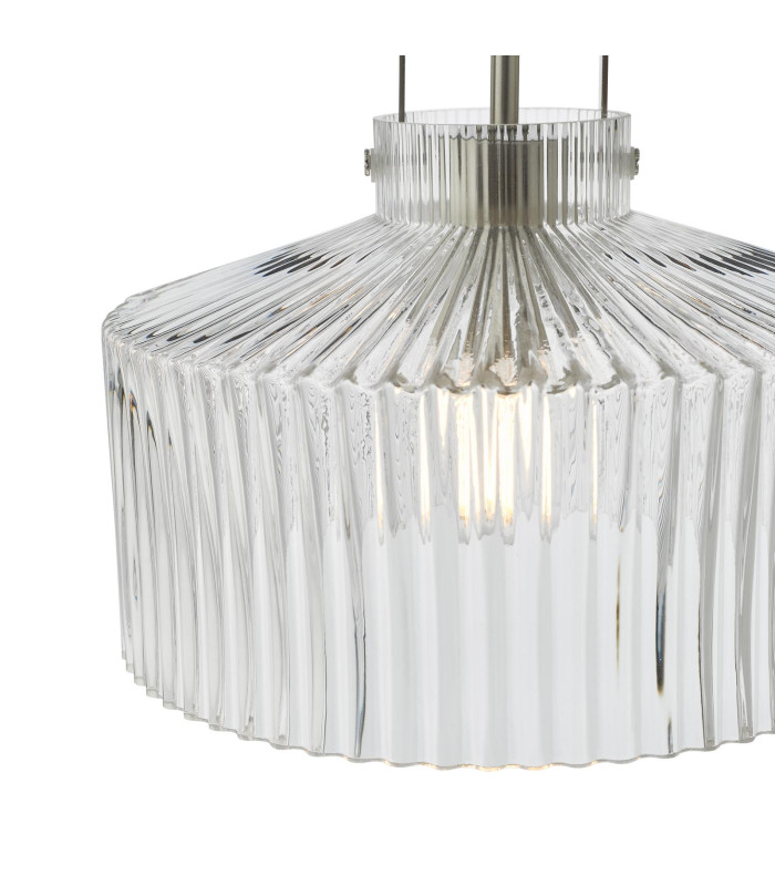 Lenka Ceiling Pendant Satin Nickel and Ribbed Glass-9