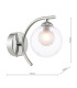 Nakita Wall Light Polished Chrome With Clear/Opal Glass-2