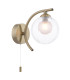 Nakita Wall Light Antique Brass With Clear/Opal Glass-1
