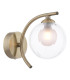 Nakita Wall Light Antique Brass With Clear/Opal Glass-2