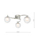 Nakita 3 Light Semi Flush Ceiling Polished Chrome With Clear/Opal Glass-2