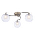 Nakita 3 Light Semi Flush Ceiling Antique Brass With Clear/Opal Glass-1