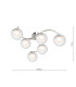 Nakita 6 Light Semi Flush Ceiling Polished Chrome With Clear/Opal Glass-2