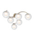 Nakita 6 Light Semi Flush Ceiling Antique Brass With Clear/Opal Glass-1