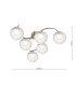 Nakita 6 Light Semi Flush Ceiling Antique Brass With Clear/Opal Glass-2