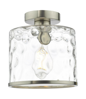 Olsen Semi-Flush Satin Chrome and Glass-1