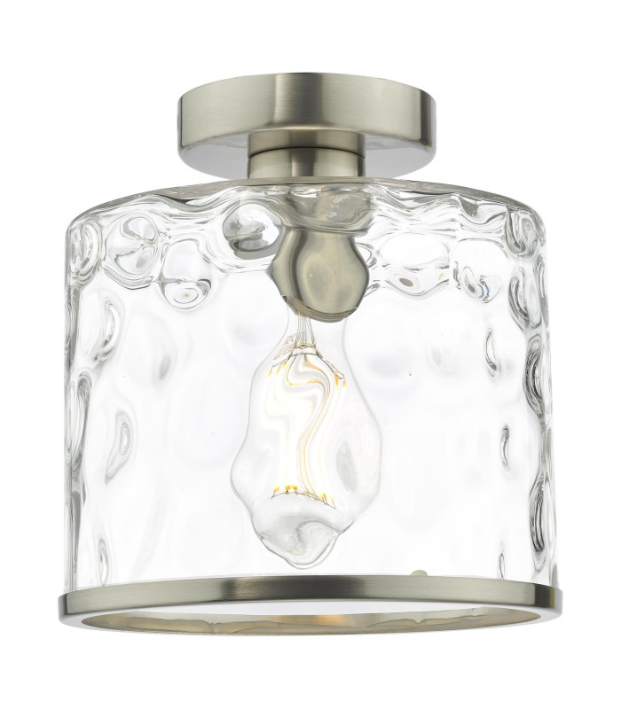 Olsen Semi-Flush Satin Chrome and Glass-1